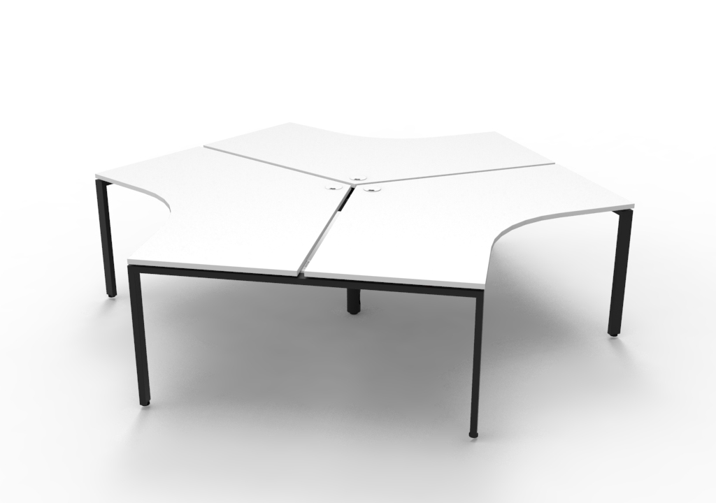 Profile 3 Person 120 Degree Workstation 